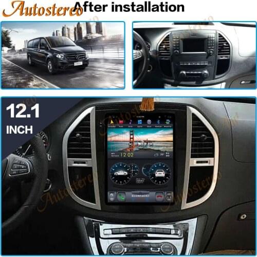 Android 9 128 Tesla Radio For Mercedes Benz Vito 3 2014-2020 Car GPS Navigation Multimedia Player Tape Recorder Headunit DVD IPS
