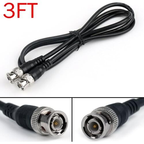 Areyourshop 3ft BNC Male To BNC Male CCTV 75Ω Camera Coaxial Cable 1M