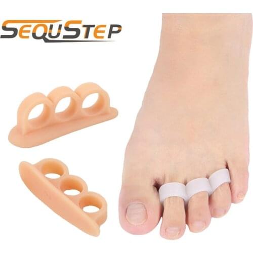 Sequstep Silicone Hammer Toe Corrector Bent Toe Cushion Toes Separators Stretchers Friction Pain Relief Orthotic Foot Care