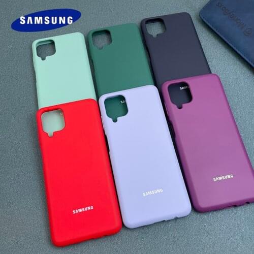 Case For Samsung Galaxy A12 M12 6.5 Inch Cover Silicone Silky Touch Liquid TPU A 12 No Fingerprint Protective Shell