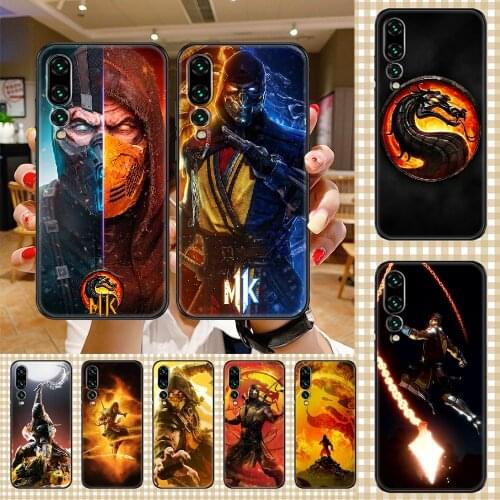 Game Mortal Kombat Scorpion Phone case For Huawei P Mate P10 P20 P30 P40 10 20 Smart Z Pro Lite 2019 black soft shell fashion