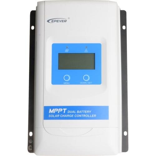 Epever 20A Dual Battery MPPT Solar Controller Max PV 100V DuoRacer Battery Regulator 12V/24V Modbus Protocol RS485 Communication
