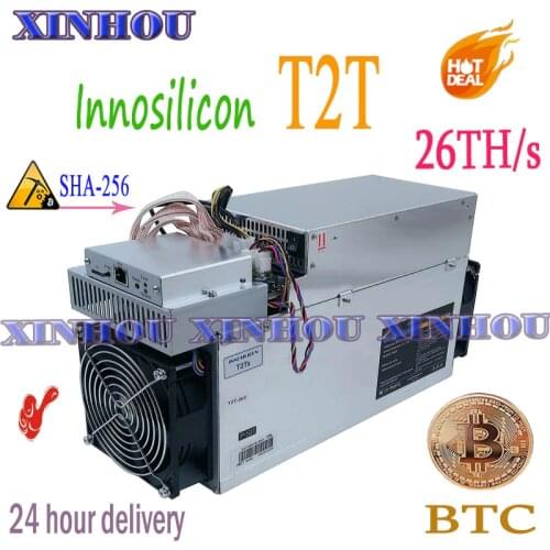 Old BTC BCH Miner Asic Bitcoin Miner Innosilicon T2T 26T More economical than T2 T3 Antminer S9 S17 T17 Z11 WhatsMiner M20S M21S