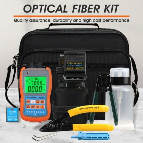 Mini Optic Fiber fiber power meter FTTH Fiber Optic Splice Tool Kit Fiber Cutter AUA-60S CFS-2 Fiber Stripper