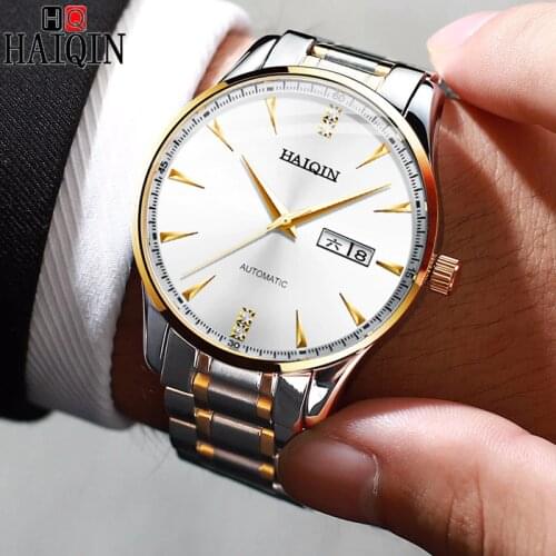 HAIQIN 2019 new mens watches automatic watch men mechanical watches for men Fashion business Male Wristwatch relogio masculino