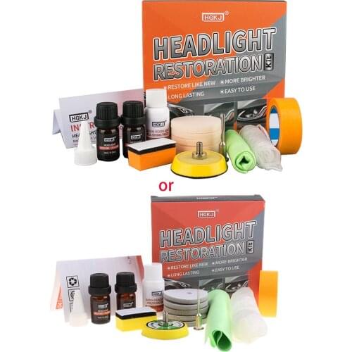 DIY Headlight Restoration Polishing Kits Headlamp Clean Car Care Wash Head Lamps Brightener Refurbish Repair
