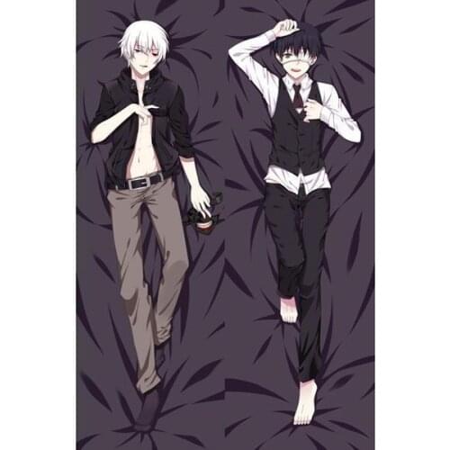 Anime pillowcase Tokyo Ghoul Characters cool boys Ken Kaneki otaku Dakimakura throw pillow cover hugging body pillowcase