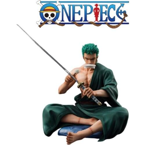 1 / 8 scale animation one piece popular limited edition roronoa Zoro knife wiping sitting hand-made toy boys birthday gift