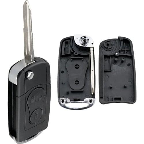 2 Buttons Upgraded Flip Folding Remote Car key Case Auto Car Key Case Replacement Fit for SsangYong Actyon Kyron Rexton