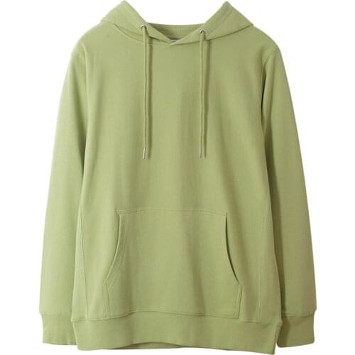 Solid color pullover hooded Sweatshirts men Hoodies trend casual couple jacket spring autumn Oversized clothes multicolor