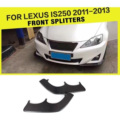 Carbon Fiber Front Bumper Lip Splitters Spoiler Cupwings Flaps Winglets Aprons for Lexus IS250 2011 2012 2013 Car Accessories