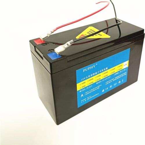 PUPHY® great performance 12V 28AH-10AH Lithium ion battery sprayer monitors UPS LED light outdoor portable li-ion power bank