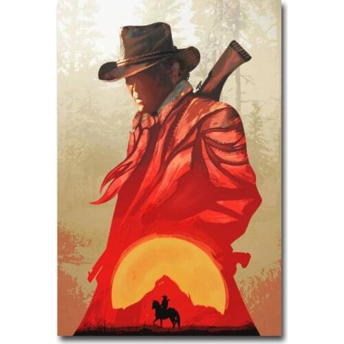 Red Dead Redemption 2 Game Silk Poster Wall Art Canvas Print Painting Wallpaper Decorative Wall Picture for Living Room