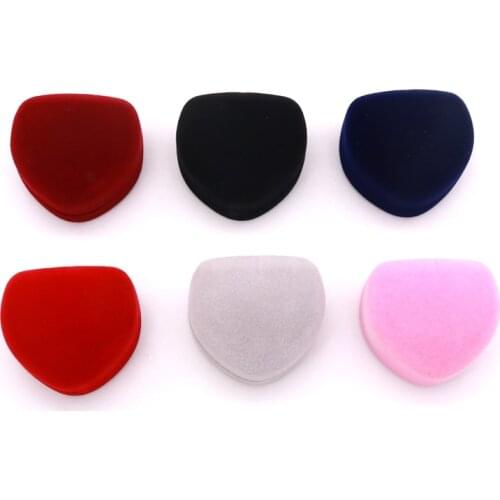 Hot Sale 12PCS Peach heart shape Blocked Jewelry Package Box 6 Color Available Ring Stud Earrings Jewelry Organizer Gift Box