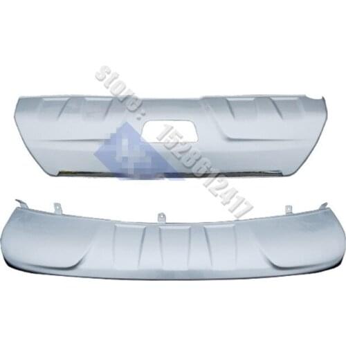 Car Styling For 2014-2016 Nissan X-TRAIL T32 ABS Front license plate Front + Rear Bumper Protector Skid Plate Cover with hole
