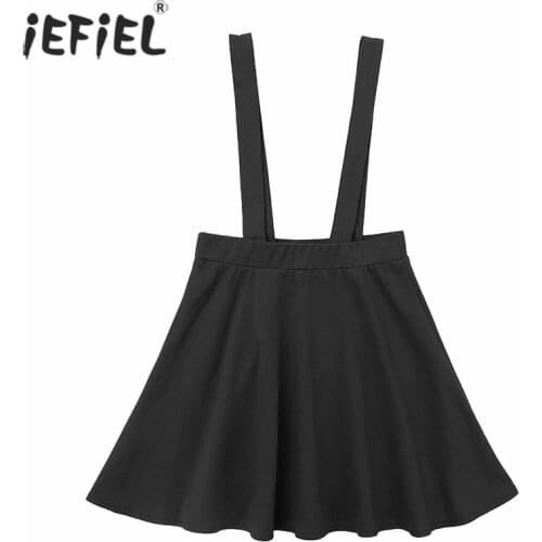 Toddler Tutu Suspender Skirt Infant Kids Girl Ruffle Adjustable Pleated Skirts Solid Summer Fall Sundress Childrens Clothes