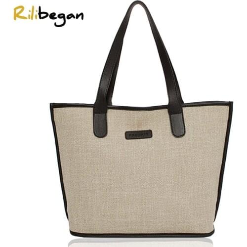 Fashion Cotton Fabric Women Tote Bag Large Capacity Women Shoulder Bag Straps Crossbody Handle Bag Women New Messenger Handbag