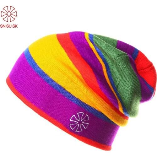 Winter gorros Brand New Unisex Wool Thicken Warm Beanie Cap In Winter Womens Knitted Ski Hats Mens Beanies 21 Colors