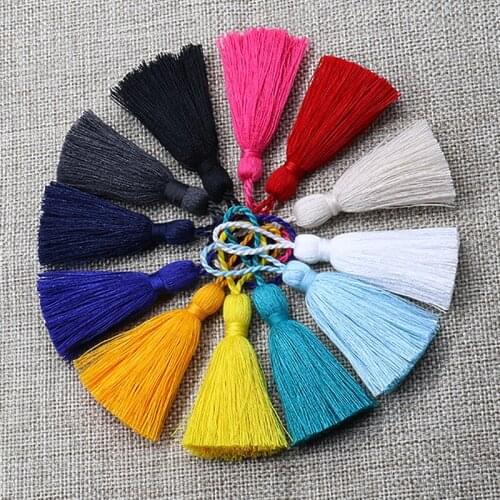10pcs 8cm Tassel Brush Pendant Accessories for DIY Bookmarks Earrings Jewelry Making Pure cotton Tassel Handmade Crafts