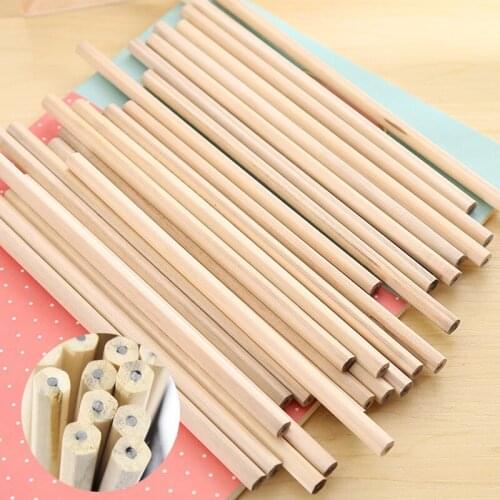 10pcs/lot Crude Wood Standard HB Pencils for Drawing fluency in writing High Quality Pencils For Student