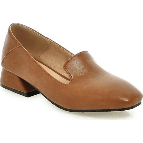 19 years in early spring the new party with low with square yards size 32-48 shallow mouth joker leisure single woman shoes