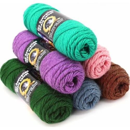 2 Pcs / Lot High Quality Koala Plush Yarn Merino Wool for weaving Sweater Hat Scarf Anti-pilling Yarn for Crochet Hand Knitting