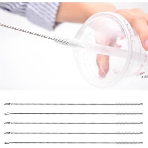 5Pcs/lot Baby Milk Feeding Bottle Drink Water Cup Straw Washing Brush Cleaner Spiral Soft Hair Cleaning Tool Drop shipping