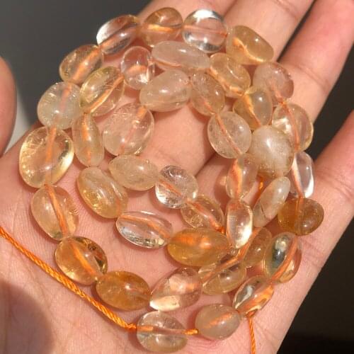 8-10mm Natural Irregular Citrines Stone Beads Rondelle Loose Beads For DIY Jewellery Making Fashion Accessories 15 Inch
