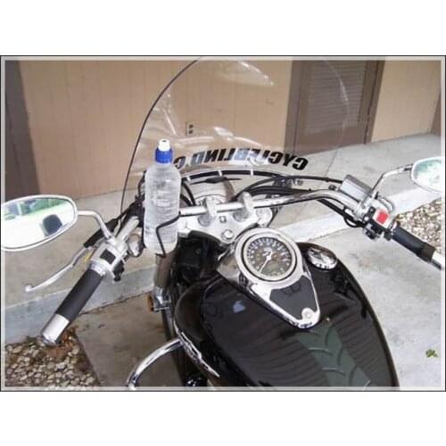 BLACK Motorcycle ATV Bike Bar Can Cup Drink Water Bottle Holder Stainless