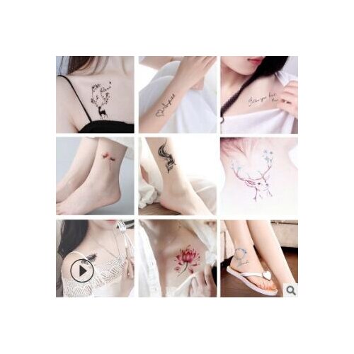 Flower Cartoon Partysu English Letters Tattoos Stickers Mix Styles Water-proof Temporary Tattoos Tattoos & Body Art HA215