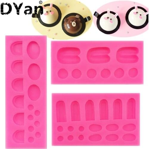 DIY kitchen Chocolate Cake Candy Decoration Tools Baking Mold Liquid Silicone Mold Duck Bear Rabbit Animal Mold A1478