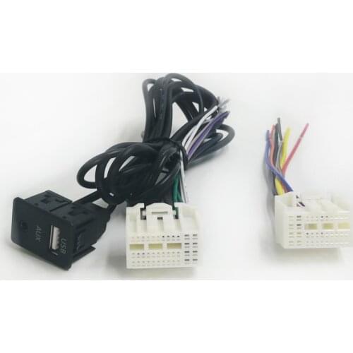 Biurlink TWO Styles DIY AUX USB Audio Wiring Harness AUX INPUT Cable Adapter for Hyundai KIA