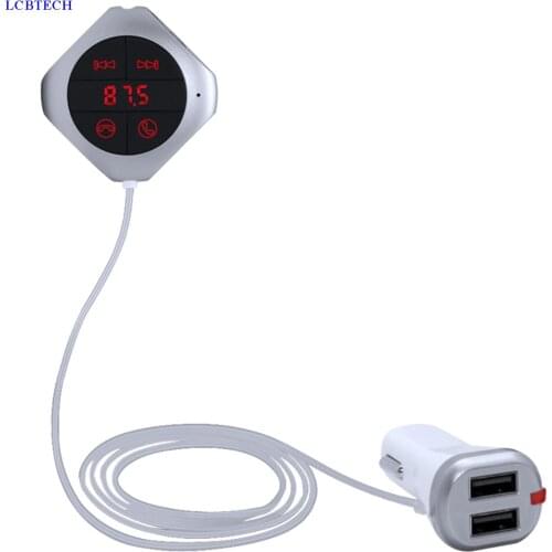 Bluetooth FM Transmitter Car Charging Car MP3 Player LCD Display Frequency Support Dual USB Charging And MP3 WMA Music Format