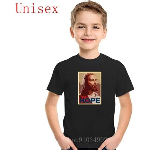 Jesus HOPE printing Design 100% Cotton Children T-shirt Latest popularity kids T shirts boy clothes size 14 or 16 girls clothes