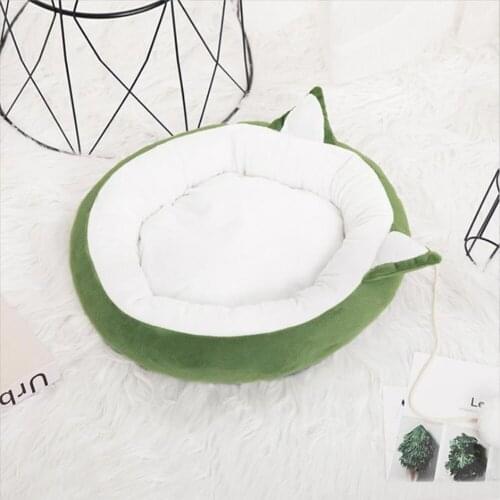 Cat Bed Winter Warm Sleep Mat Lovely Cat Ear Soft Suede Fabric Sofa For Small Dogs Kitten Nest Chihuahua Pet Accessories