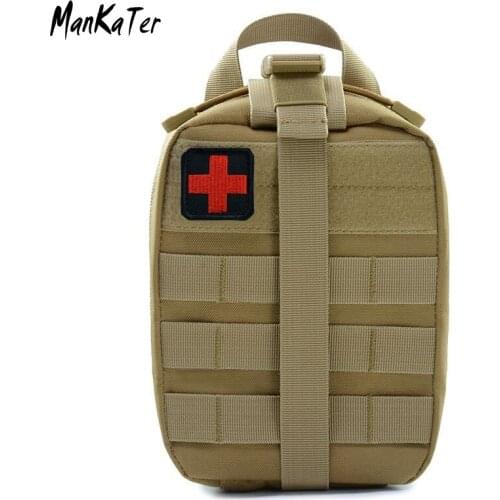 ManKaTer Free Shipping Outdoor Tactical Medical Bag Travel First Aid Kit Multifunctional Waist Pack Camping Climbing Bag