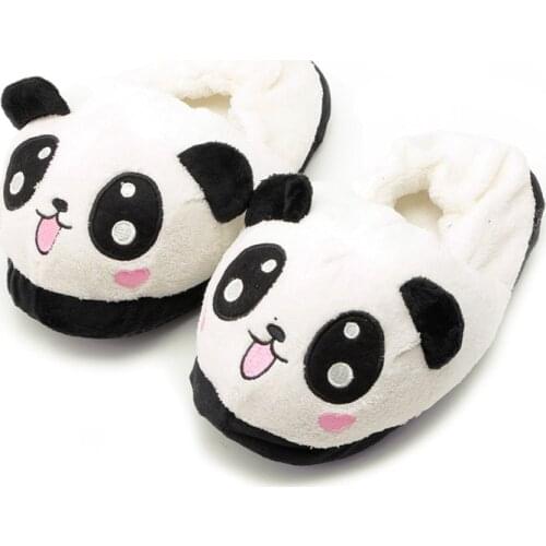 Mignon Yeux Panda Femmes Pantoufles Belle Cartoon Indoor Accueil Soft Shoes LX9F