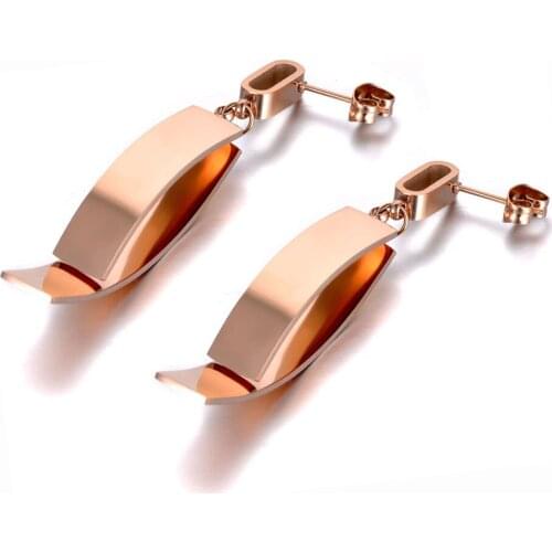 Fashion Titanium Stainless Steel Geometry Dangle Earrings Bohemia Style Party Earrings Jewelry For Women Girls E19313