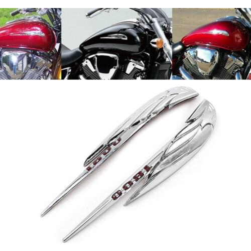 VTX 1800 Motorcycle Chrome ABS Fuel Gas Tank Emblem Badge Decoration 3D Decals Stickers Kit For VTX1800 1800C 1800R 1800S GL1800