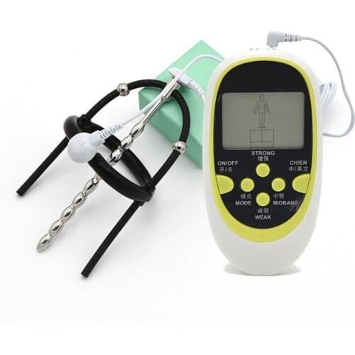 Newest Electro Sex Toys Urethral Plug Stainless Steel Catheters & Electric Silicone Penis Ring Plug Sex Toys For Men Urethral So