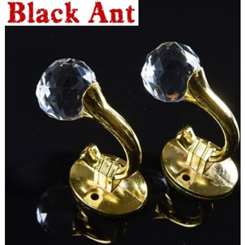 Wholesale Europe Oval Crystal Wall Hooks Curtain Tieback Straps Buckle Hanging Curtain Holder Curtain Accessories CP850E