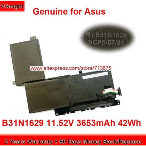 Genuine B31N1629 Battery 3ICP5/57/81 for Asus E203MAH E203NAH 11.52V 3653mAh 42Wh