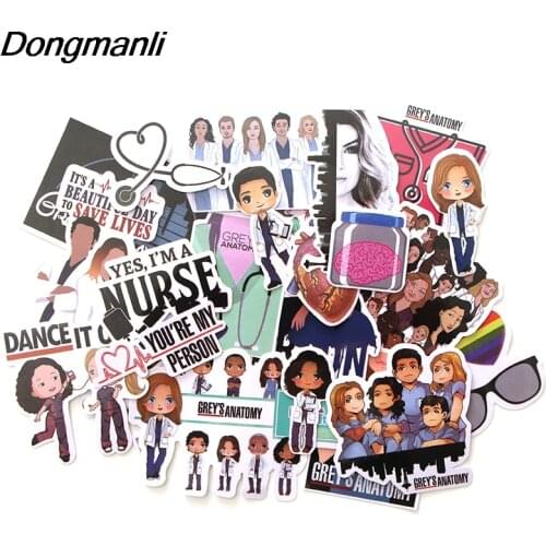 PC54 23 Pcs/set doctor nurse TV Show Scrapbooking Stickers Decal For for Guitar Laptop Luggage Car Fridge Graffiti Sticker