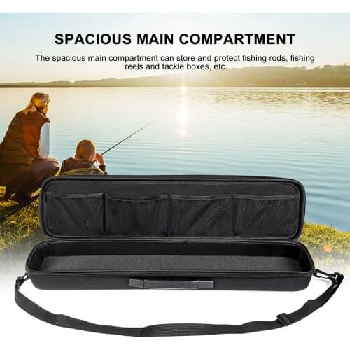 Portable Fishing Bag 64X16cX7cm New EVA Shockproof Fishing Rod Reel Hard Shell Pack Fishing Tackle Storage Bag Case for Pesca