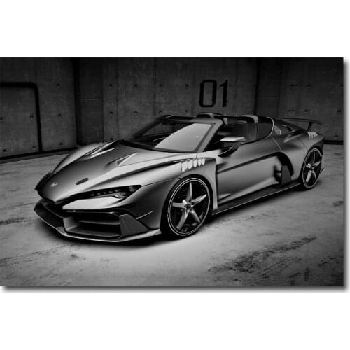 Vehicles Super Car Zerouno Duerta Picture Printed Wall Art Canvas Poster Framed Painting for Room Decor