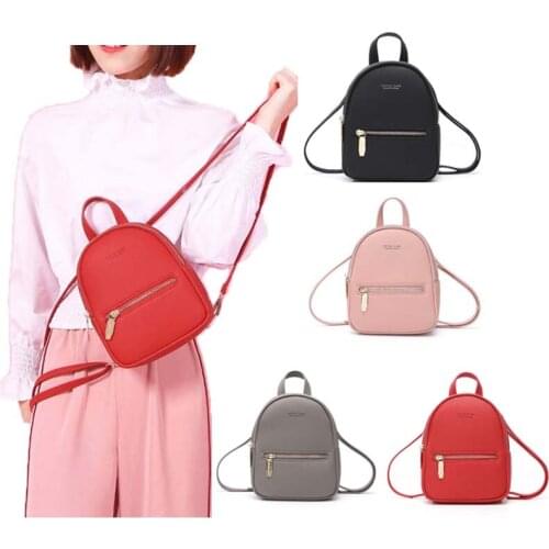 Women Backpack Girls Cute Small Mini PU Leather Mini College Backpack School Book Bag Travel Daypack with One Strap рюкзак женск