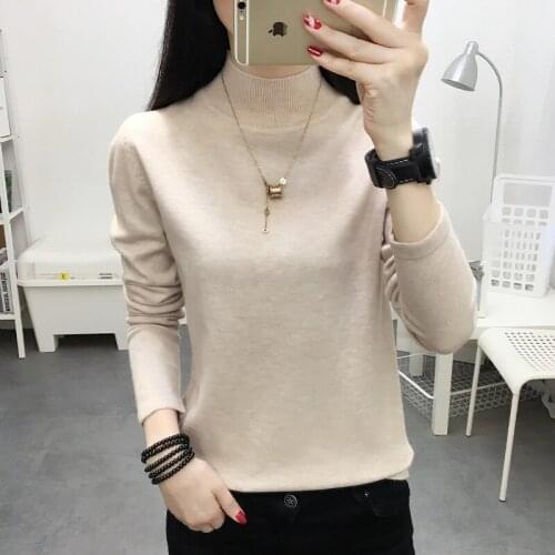 Collar, plush and thickened sweater, womens westernization, autumn and winter 2019, new loose Korean knitting bottomer