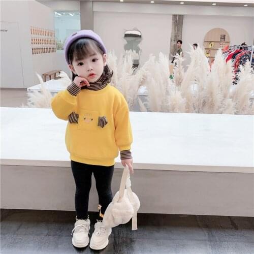Sweater Winter Autumn Warm Girls Thicken Stereoscopic Outerwear Buttons Long Sleeve Cotton High Quality For Kids Teenagers Tops