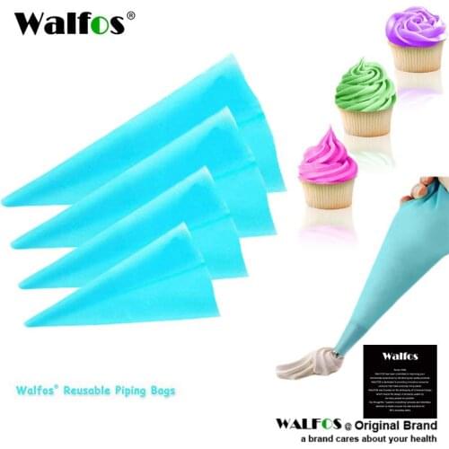WALFOS 4 Pcs/Set Reusable Confectioner Piping Cream Pastry Bag Decorating Cakes Tool Bakery Dessert Baking Decoration Lcing Bag