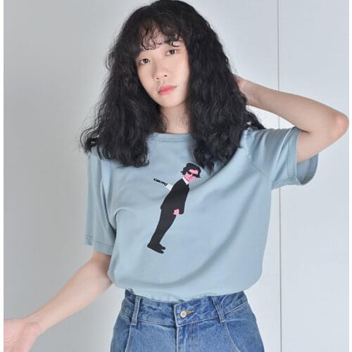 2020 YIZISToRe new original casual creative short sleeves T-shirts with printing for girls and boys in NOBODY series (FUN KIK)